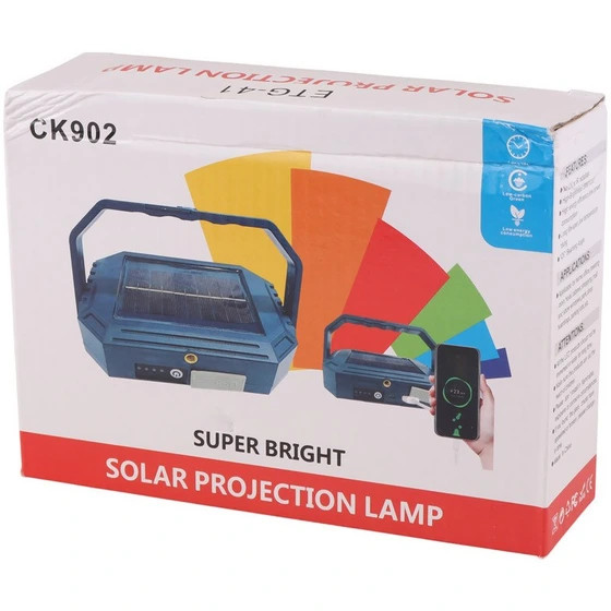 پروژکتور سیار شارژی خورشیدی CK902 با پاوربانک