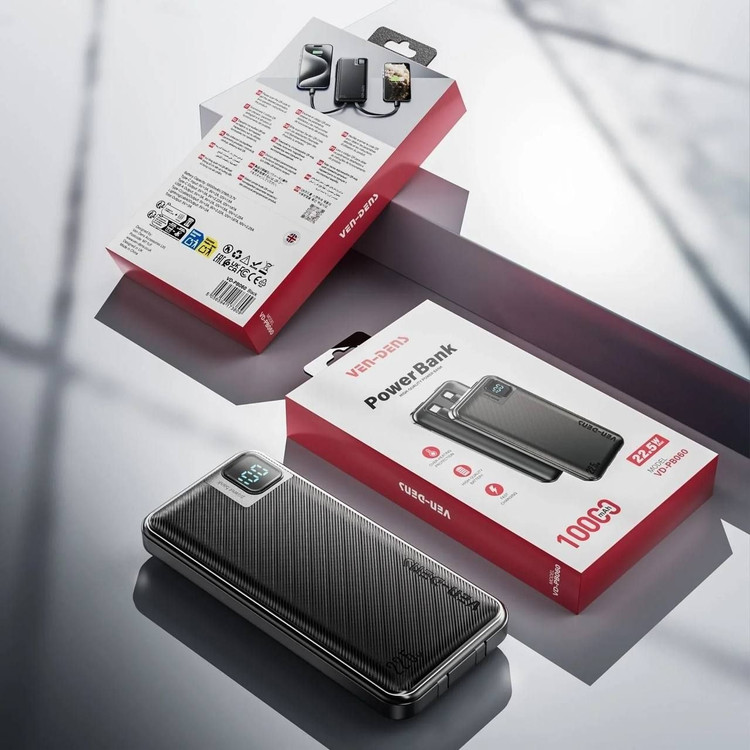 پاوربانک 10000 هزار 22.5 وات وندنز مدلVD-PB060