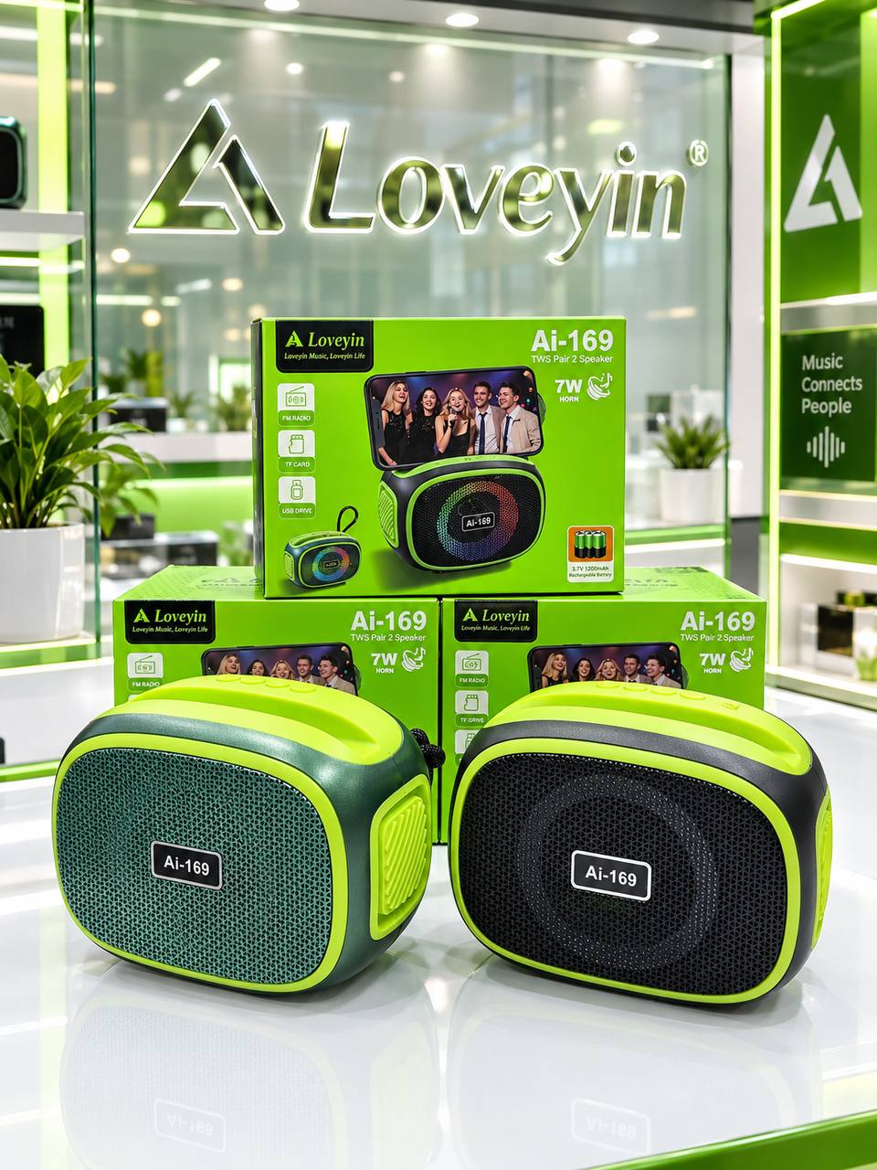 اسپیکر بلوتوثی قابل حمل A LoveYin مدل Ai-169 با قابلیت TWS